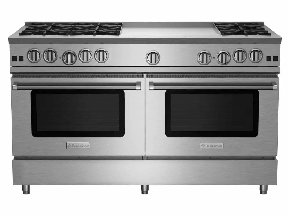 Bluestar RNB606GV2 60" Rnb Series Range With 24" Griddle Professional Ranges commercial oven for home kitchen