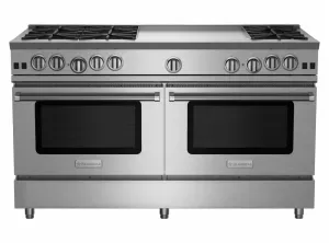 Bluestar RNB606GV2 60" Rnb Series Range With 24" Griddle Professional Ranges commercial oven for home kitchen