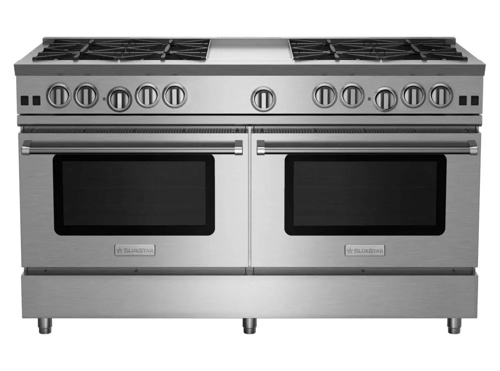 Bluestar RNB608GV2 60" Rnb Series Range With 12" Griddle Professional Ranges 6 burner professional gas range