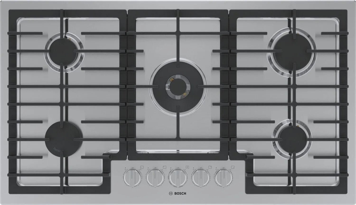 Bosch  800 Series Gas Cooktop 36'' Stainless Steel Ngm8658Uc Gas 4 burner gas range for kitchen