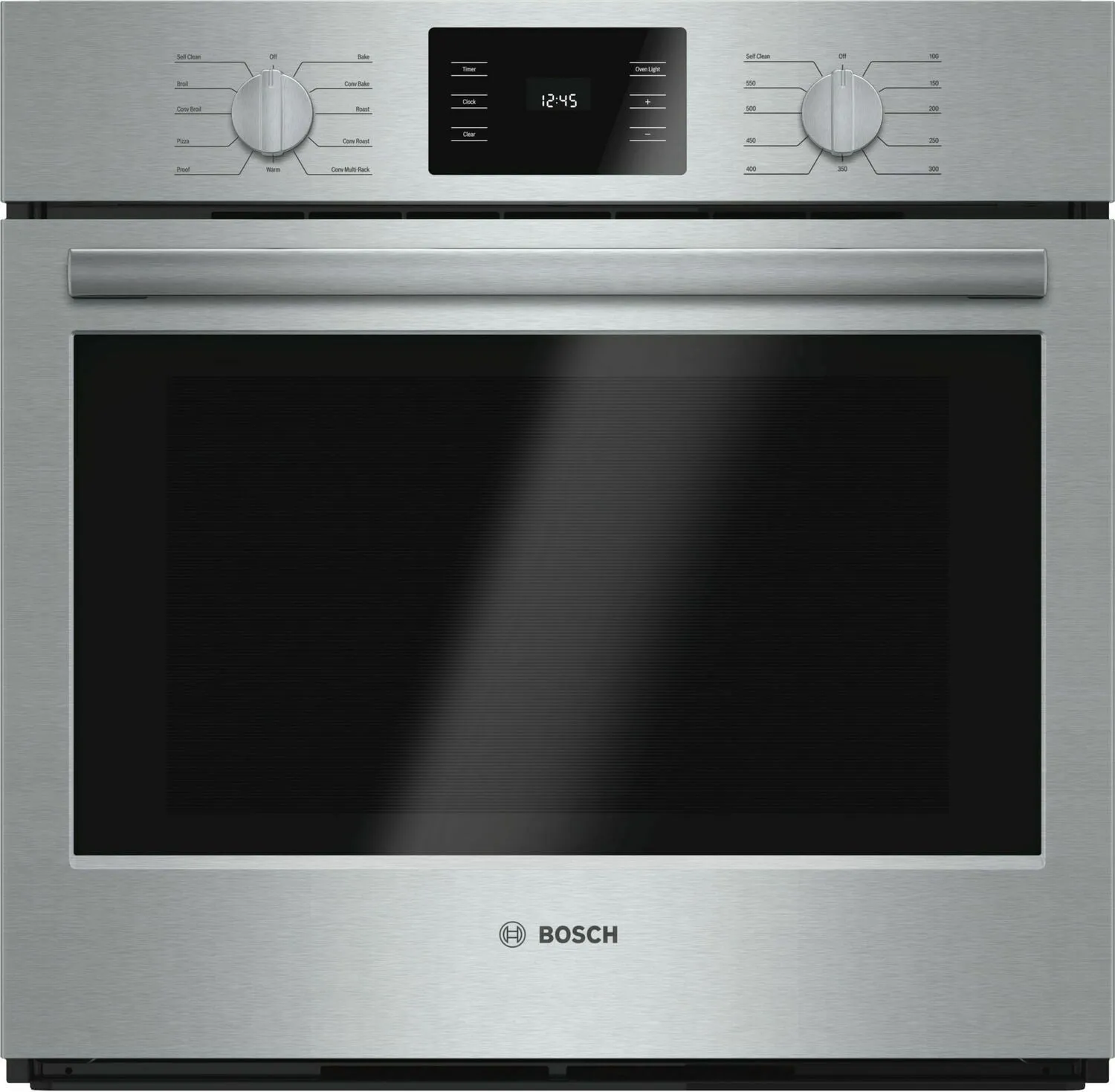 Bosch HBL5451UC 500 Series, 30", Single Wall Oven, Ss, Eu Convection, Knob Control Wall Ovens oven with smart temperature control