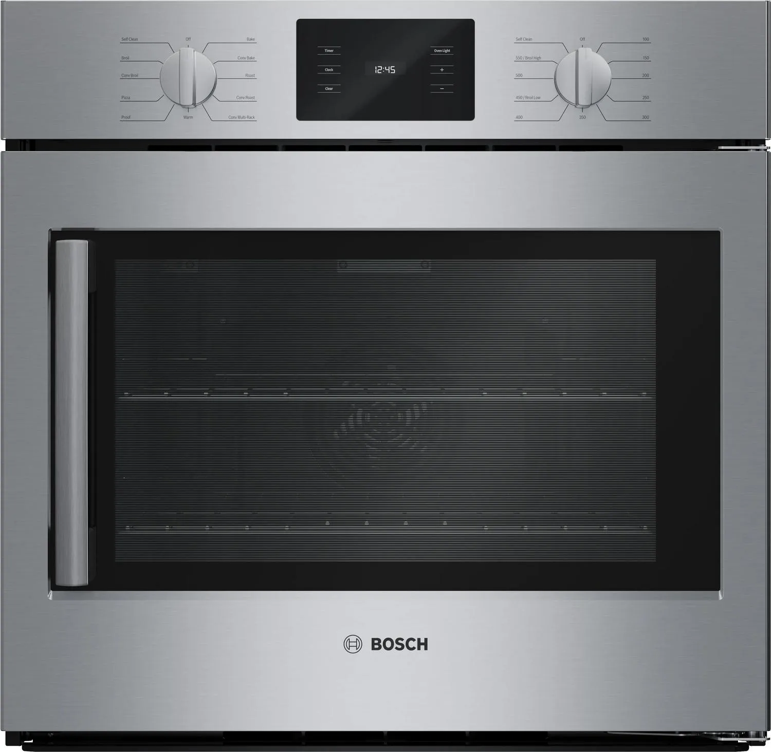 Bosch HBL5455RUC 500 Series Single Wall Oven 30" Right Sideopening Door, Stainless Steel Single Wall Ovens single oven with self-cleaning feature