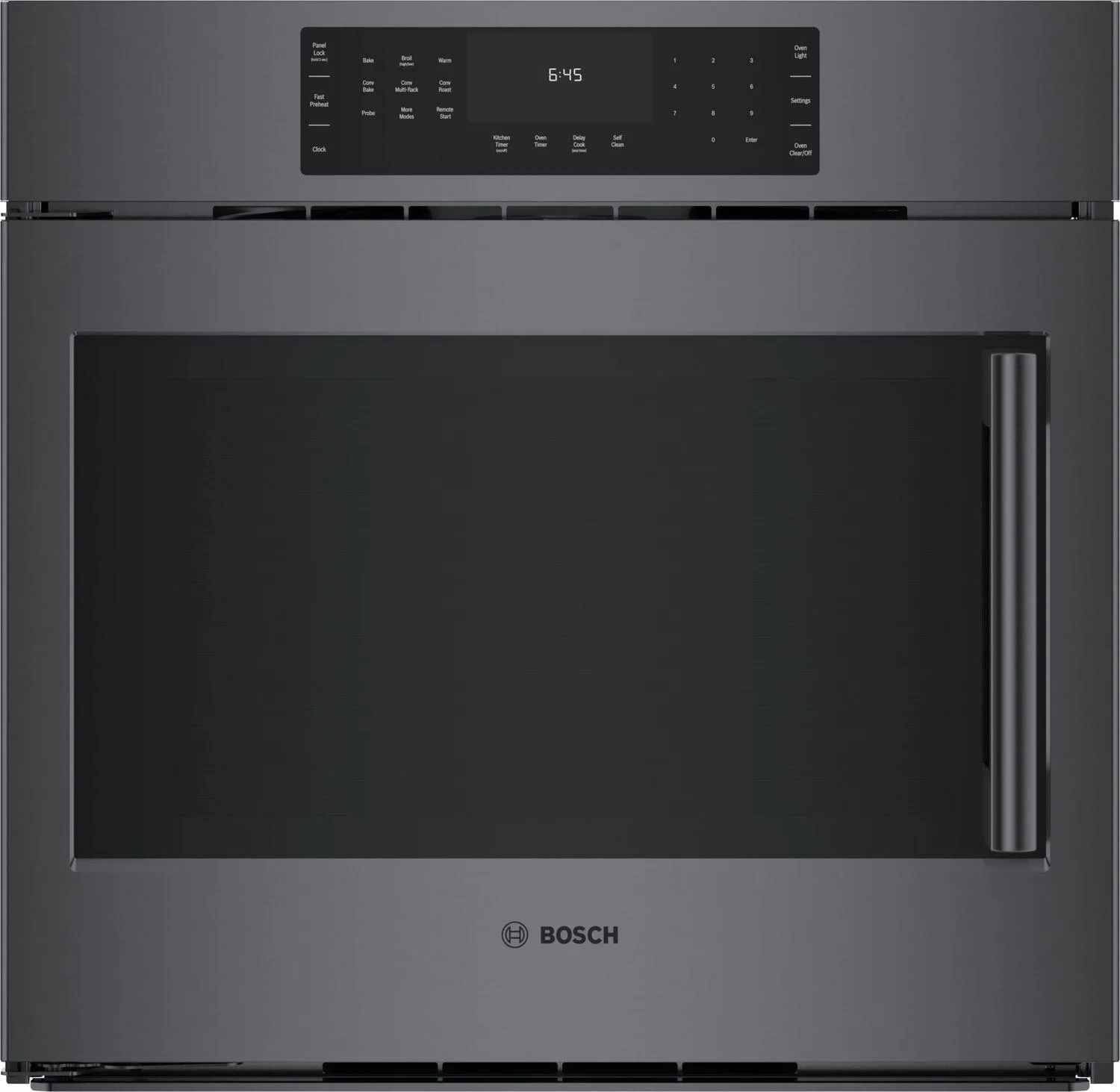 Bosch HBL8444LUC 800 Series Single Wall Oven 30'' Left Sideopening Door, Black Stainless Steel Hbl8444Luc Single Wall Ovens single oven with self-cleaning feature