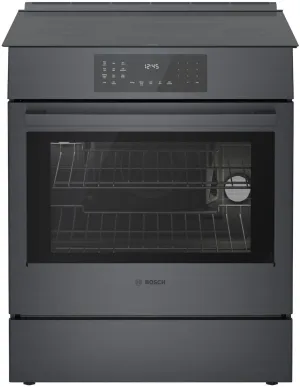 Bosch HII8047U 800 Series Induction Slide-In Range 30'' Black Stainless Steel Hii8047U Slide In Ranges front control slide-in stove