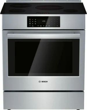 Bosch HII8056U 800 Series Induction Slide-In Range 30'' Stainless Steel Hii8056U Slide In Ranges front control slide-in stove