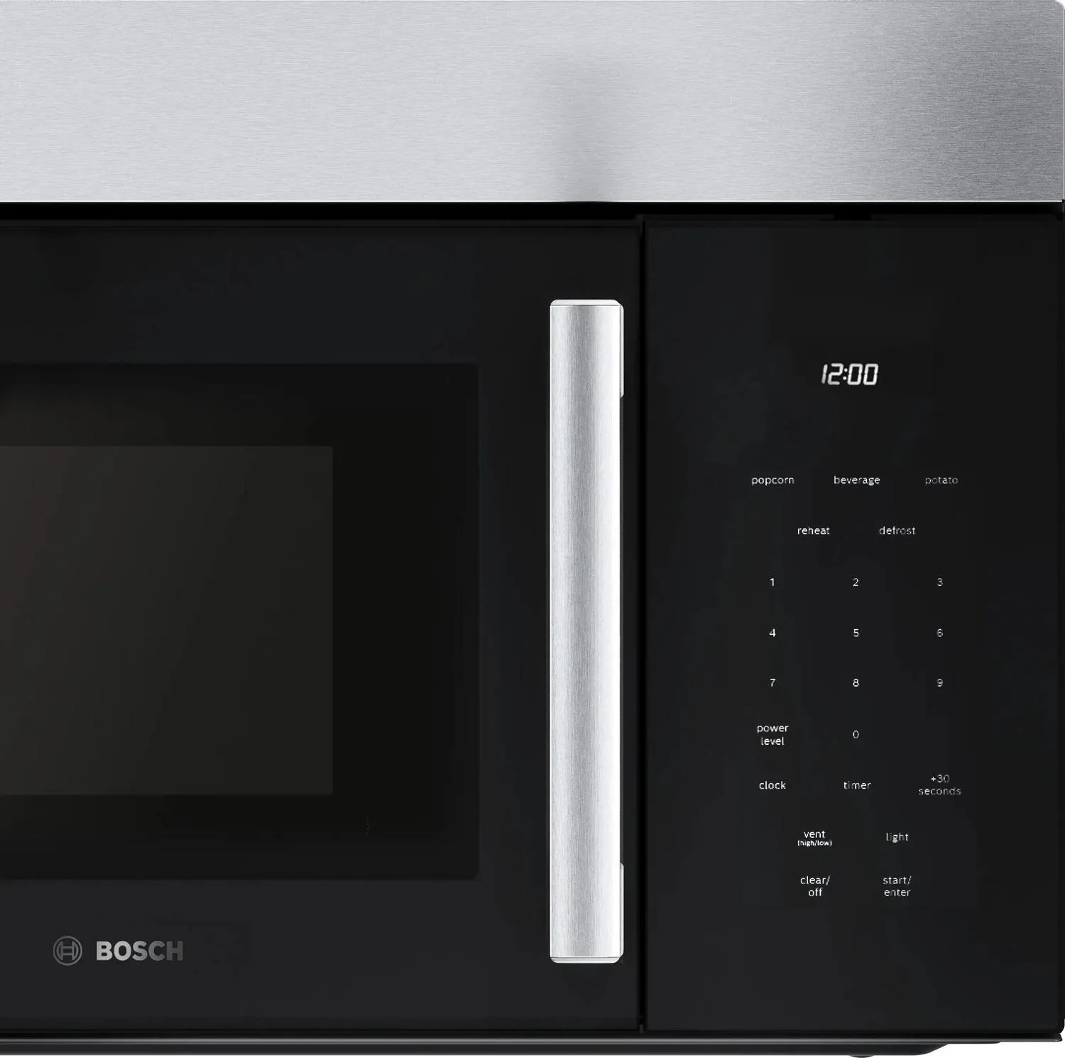 Bosch HMV1055U 100 Series Over-The-Range Microwave 30" Left Sideopening Door, Stainless Steel