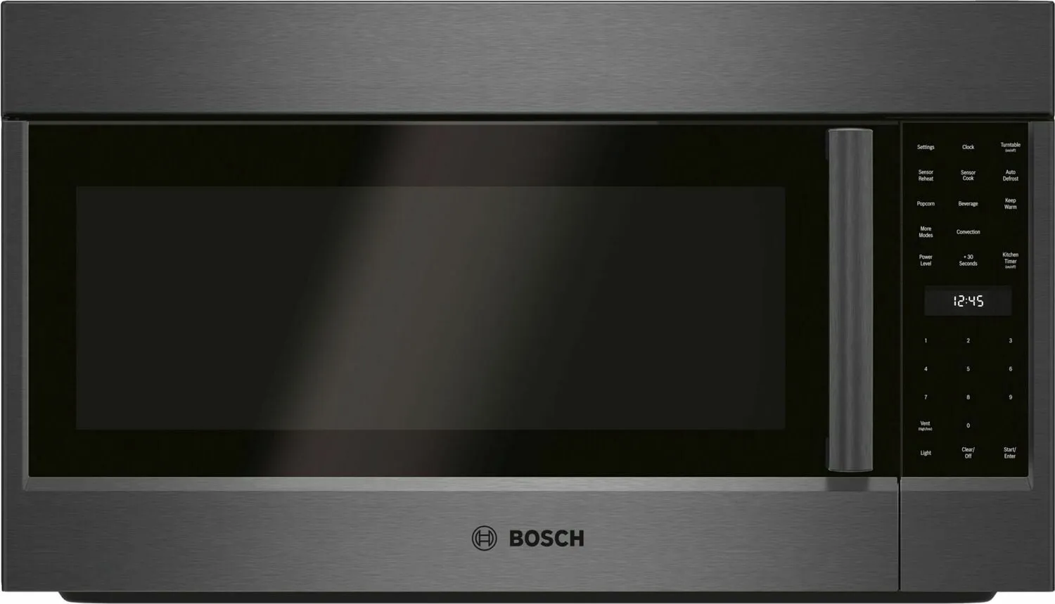 Bosch HMV8044U 800 Series Over-The-Range Microwave 30'' Door Hinge: Left, Black Stainless Steel Hmv8044U Microwave Ovens smart sensor microwave oven