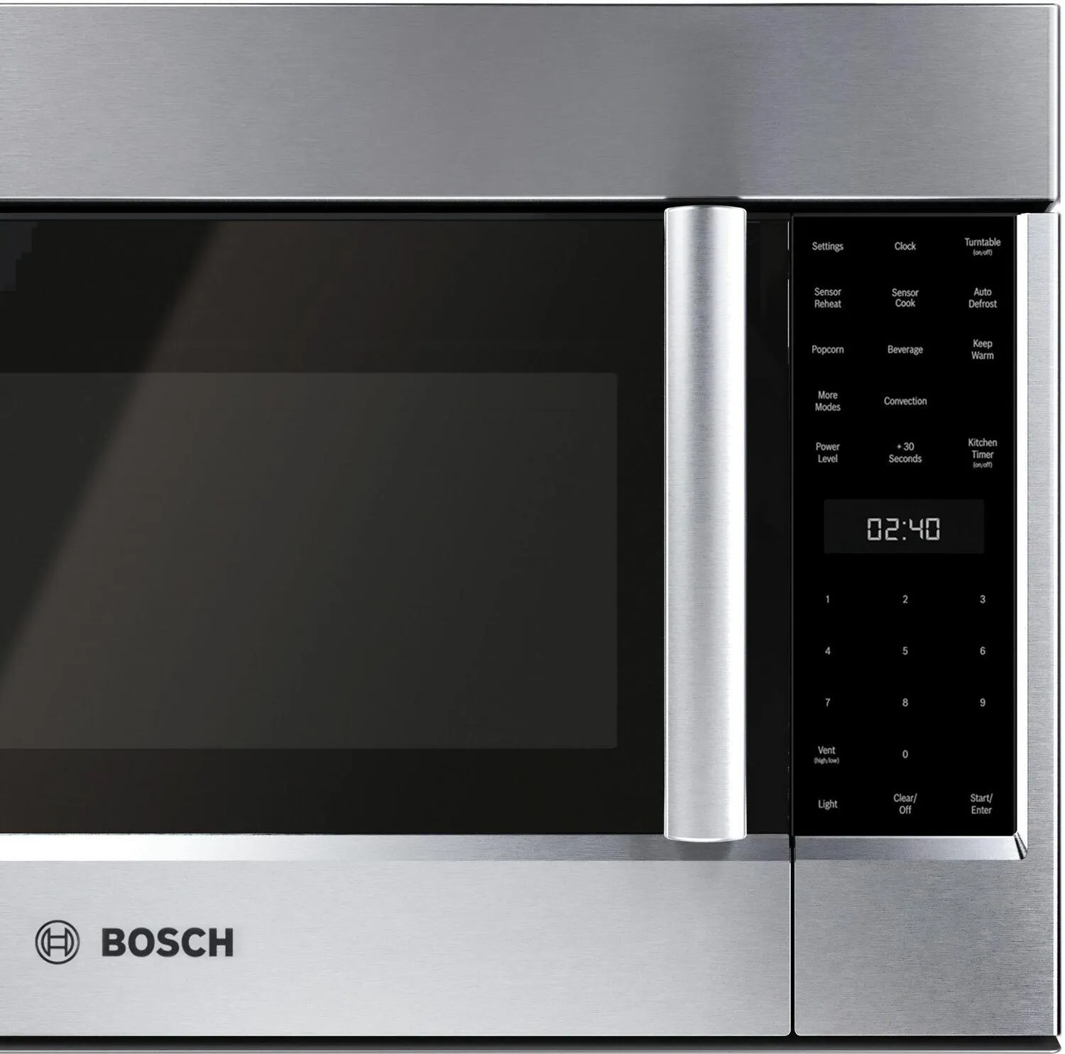 Bosch HMVP054U Benchmark Over-The-Range Microwave 30" Left Sideopening Door, Stainless Steel Hmvp054U