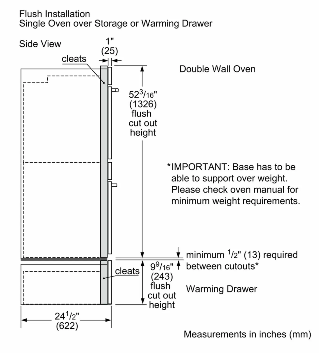 Bosch HSD5051UC 500 Series, 30", Storage Drawer