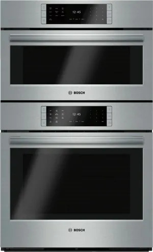 Bosch HSLP751UC Benchmark Series, 30" Combo, Upper: Steam Convection, Lower: Eu Conv, Tft Touch Control Microwave Wall Oven Combos built-in oven microwave combo stainless