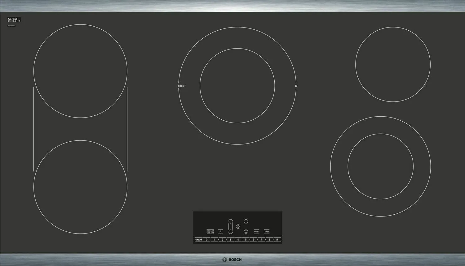 Bosch NET8668SUC 800 Series 36" Electric Cooktop Electric slide-in electric cooking range