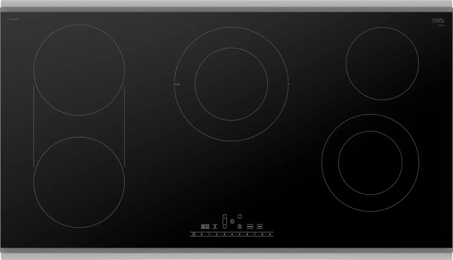 Bosch NET8669SUC 800 Series Electric Cooktop 36'' Black, Surface Mount With Frame Net8669Suc Electric slide-in electric cooking range