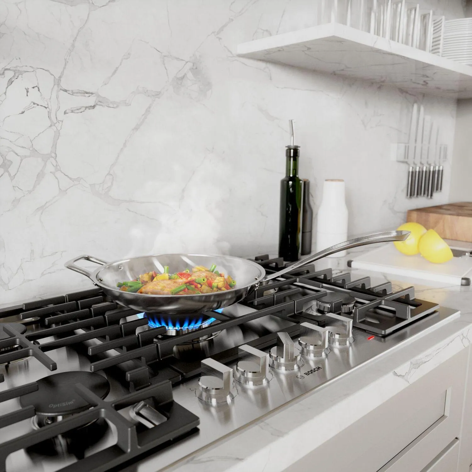 Bosch NGM5658UC 500 Series Gas Cooktop 36'' Stainless Steel Ngm5658Uc