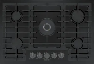 Bosch NGM8049UC 800 Series Gas Cooktop 30" Black Ngm8049Uc Gas 4 burner gas range for kitchen
