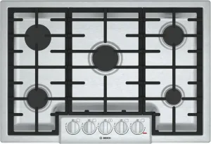 Bosch NGM8056UC 800 Series, 30" Gas Cooktop, 5 Burners, Stainless Steel Gas 4 burner gas range for kitchen