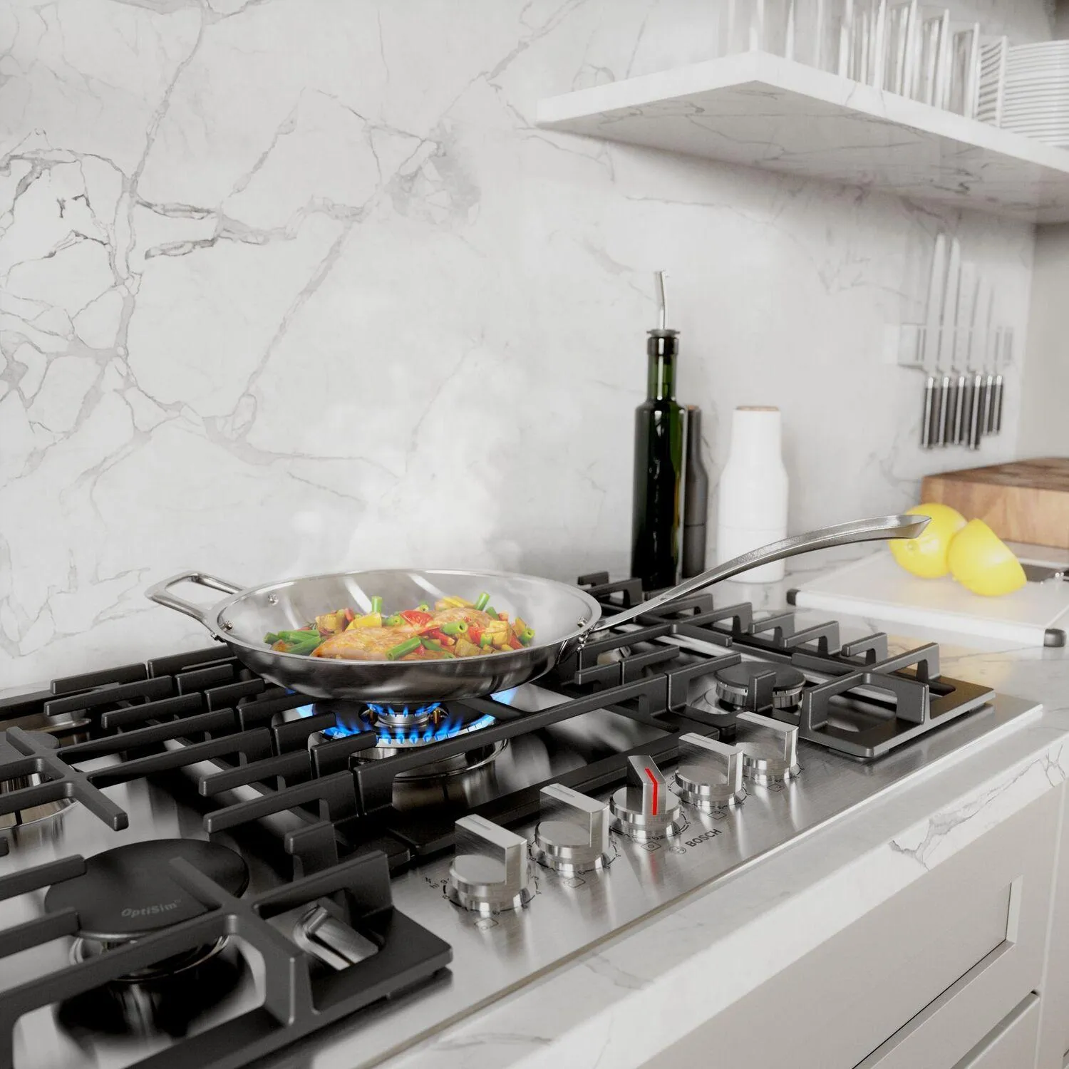 Bosch NGM8058UC 800 Series Gas Cooktop 30'' Stainless Steel Ngm8058Uc