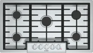 Bosch NGM8656UC 800 Series, 36" Gas Cooktop, 5 Burners, Stainless Steel Gas 4 burner gas range for kitchen