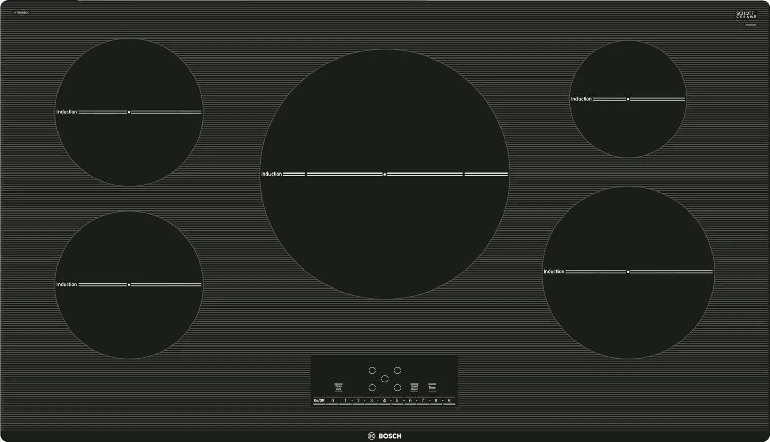 Bosch NIT5668UC 500 Series 36" Induction Cooktop Cooktops stainless steel gas cooktop