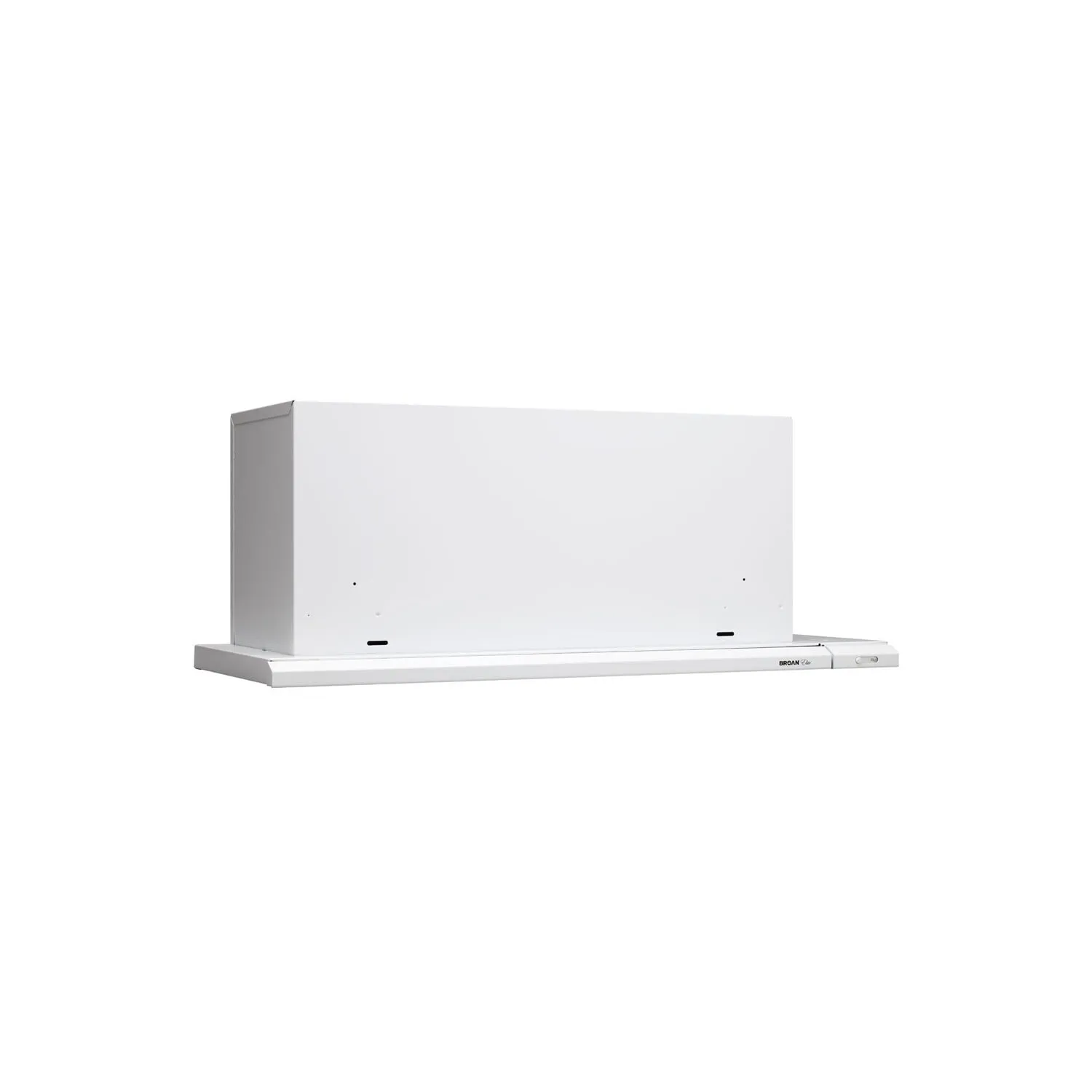 Broan 153001 Broan Elite 30-Inch Under-Cabinet Slide-Out Range Hood W/ Light, White Ducted Hoods stainless steel vent hood ducted