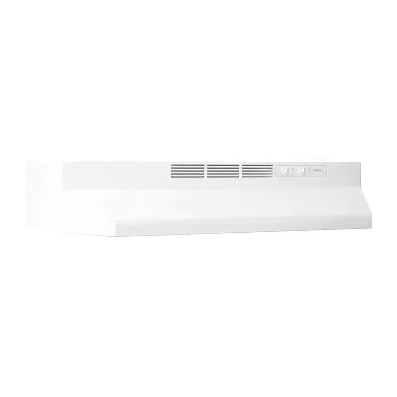 Broan 413001L 30" Ductless Under-Cabinet Range Hood With Light In White Ventilation Range Hoods high suction kitchen exhaust hood
