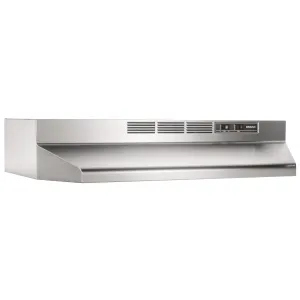 Broan 413604 Broan 36-Inch Ductless Under-Cabinet Range Hood, Stainless Steel Ventilation Range Hoods high suction kitchen exhaust hood