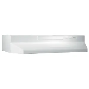 Broan 433011 Broan 30-Inch Convertible Under-Cabinet Range Hood, White Convertable Hoods quiet convertible vent hood