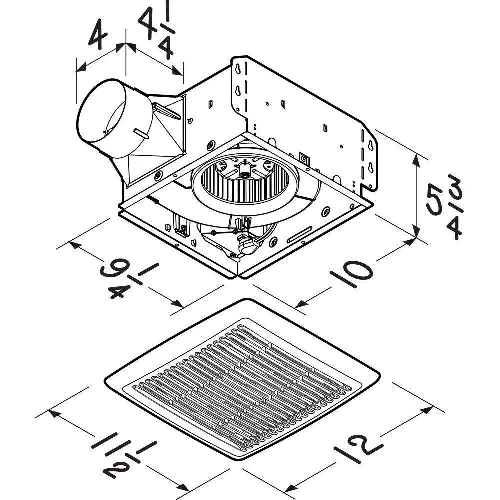 Broan AER50 Broan-Nutone Wall Vent Kit, 3" Or 4" Round Duct