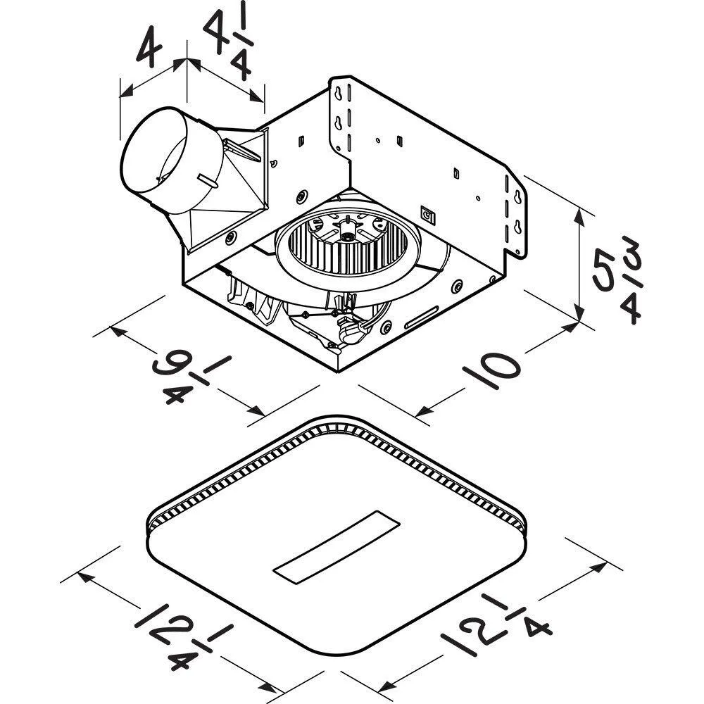 Broan AER80CCTK Broan-Nutone Wall Vent Kit, 3" Or 4" Round Duct