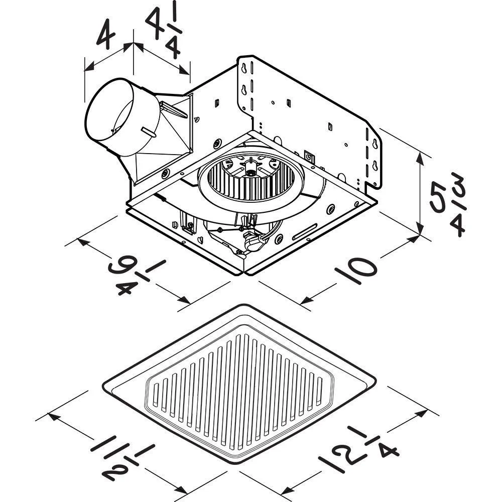 Broan AR110 Broan-Nutone Wall Vent Kit, 3" Or 4" Round Duct