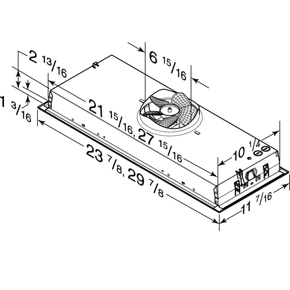 Broan BBN1303SS Broan 30-Inch Built-In Power Pack Insert, 300 Max Blower Cfm, Stainless Steel