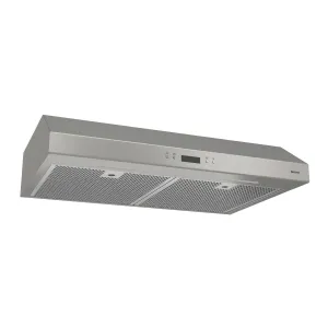 Broan BCDJ136SS Broan Glacier 36-Inch Convertible Under-Cabinet Range Hood, 450 Max Blower Cfm, Stainless Steel Convertable Hoods quiet convertible vent hood