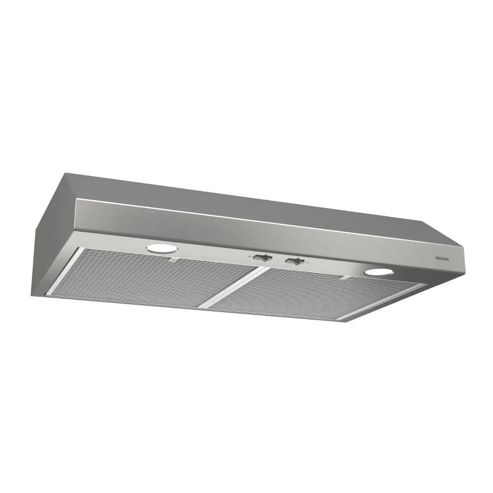 Broan BCSD136SS Glacier 36-Inch 300 Max Blower Cfm 5 Sones Stainless Steel Range Hood Ductless Hoods filterless ductless hood for apartment