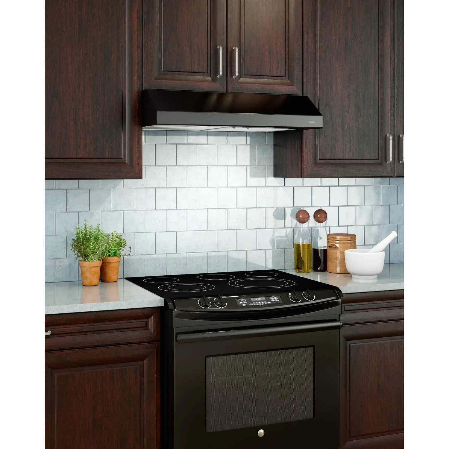 Broan BCSEK124BL Broan 24-Inch Convertible Under-Cabinet Range Hood, Energy Star, 300 Max Blower Cfm, Black
