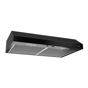 Broan BCSEK124BL Broan 24-Inch Convertible Under-Cabinet Range Hood, Energy Star, 300 Max Blower Cfm, Black Convertable Hoods quiet convertible vent hood