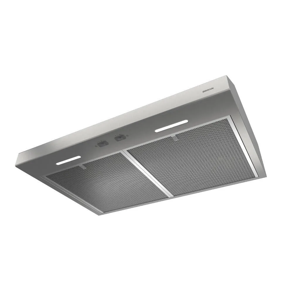 Broan BCSEK136SS Broan 36-Inch 300 Max Blower Cfm 1.5 Sones Stainless Steel Range Hood Energy Star Certified