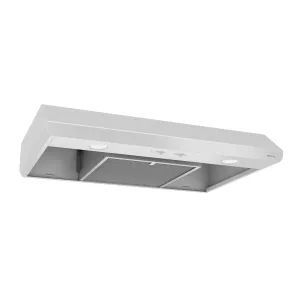 Broan BKSA130WW Broan 30-Inch Convertible Under-Cabinet Range Hood, 250 Cfm, White Ductless Hoods filterless ductless hood for apartment