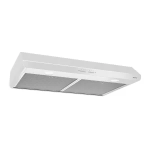 Broan BKSH130WW Broan 30-Inch Convertible Under-Cabinet Range Hood, 250 Cfm, White Ductless Hoods filterless ductless hood for apartment