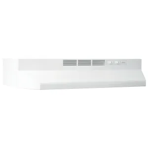 Broan BUEZ124WW Broan 24-Inch Ductless Under-Cabinet Range Hood W/ Easy Install System, White Ductless Hoods filterless ductless hood for apartment