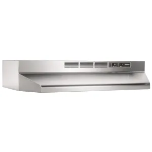 Broan BUEZ130SS Broan 30-Inch Ductless Under-Cabinet Range Hood W/ Easy Install System, Stainless Steel Ductless Hoods filterless ductless hood for apartment