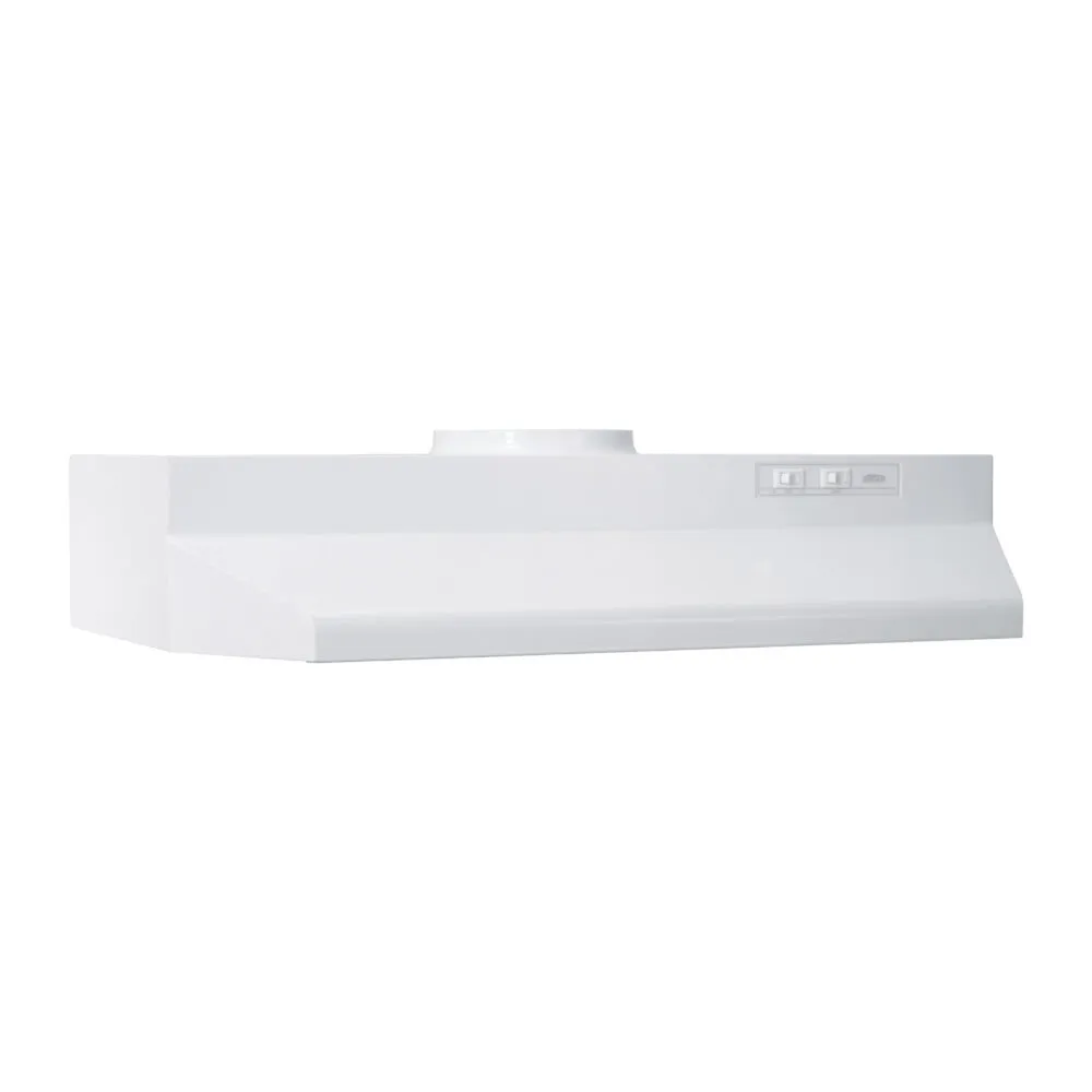 Broan BUEZ230WW Broan 30-Inch Under-Cabinet Range Hood W/ Easy Install System, 190 Cfm, White Ducted Hoods under cabinet ducted hood