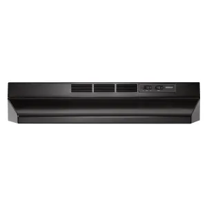 Broan BUEZ330BL Broan 30-Inch Convertible Under-Cabinet Range Hood W/ Easy Install System, 220 Cfm, Black Ductless Hoods filterless ductless hood for apartment