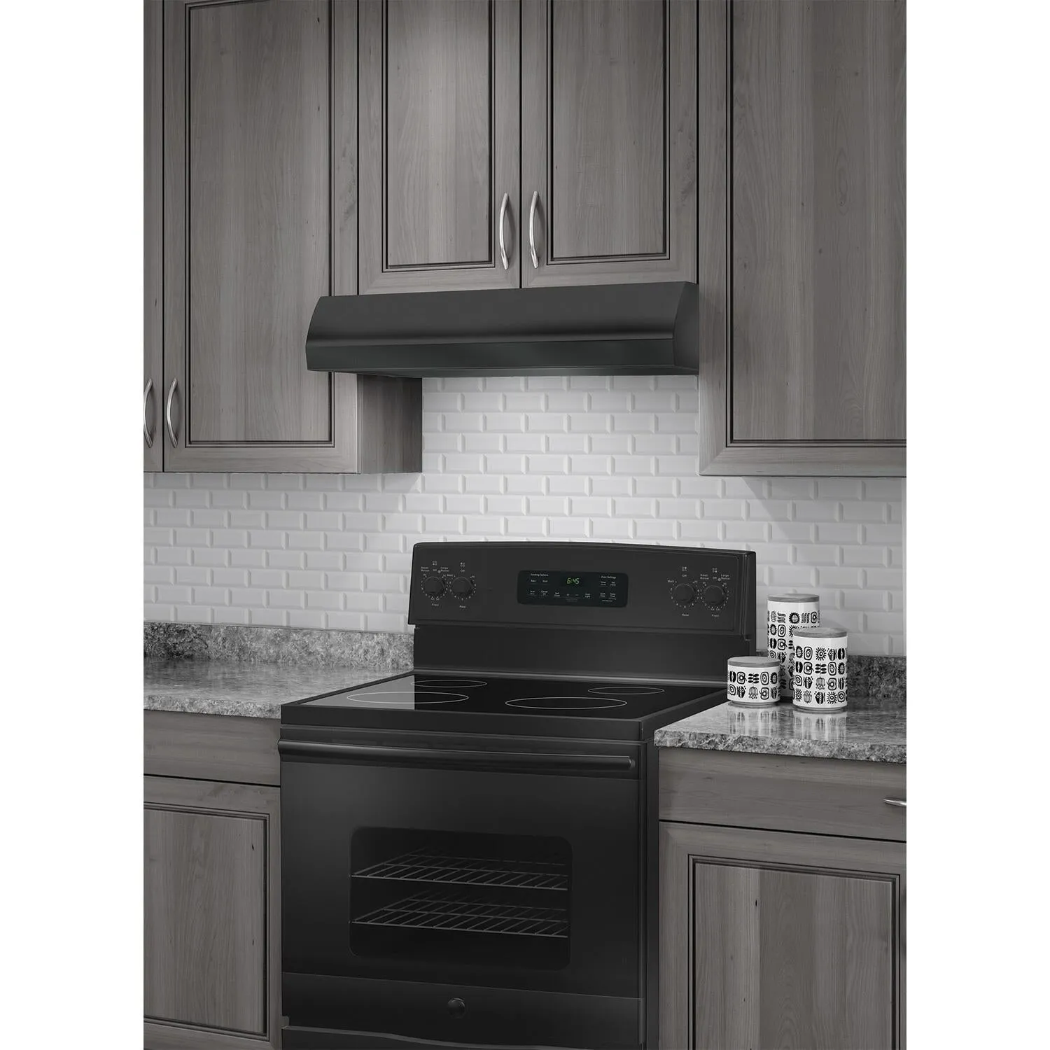 Broan BXT130BL Broan 30-Inch 4-Way Convertible Under-Cabinet Range Hood, 270 Max Cfm, Black