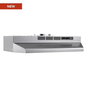 Broan F4024SF Broan 24-Inch Convertible Under-Cabinet Range Hood, 230 Max Blower Cfm, Stainless Finish Ductless Hoods filterless ductless hood for apartment