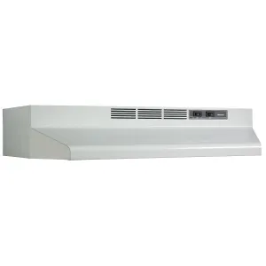 Broan F403001 Broan 30-Inch Convertible Under-Cabinet Range Hood, 160 Cfm, White Convertable Hoods quiet convertible vent hood