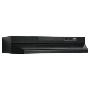 Broan F404223 Broan 42-Inch Convertible Under-Cabinet Range Hood, 230 Max Blower Cfm, Black Ducted Hoods high cfm ducted range hood