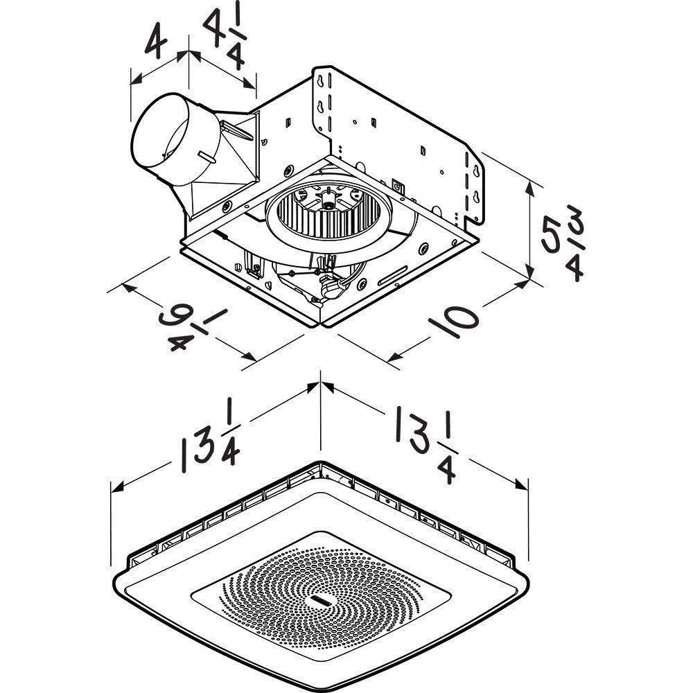 Broan SPK110RGBL Broan-Nutone Wall Vent Kit, 3" Or 4" Round Duct