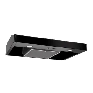 Broan TEN136BL Broan Elite 36-Inch Convertible Under-Cabinet Range Hood, Black Ducted Hoods under cabinet ducted hood