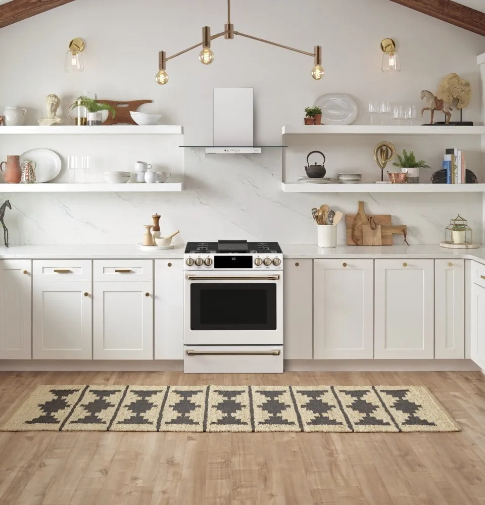 Cafe C2S900P4MW2 Caf 30" Smart Slide-In, Front-Control, Dual-Fuel Range With Warming Drawer