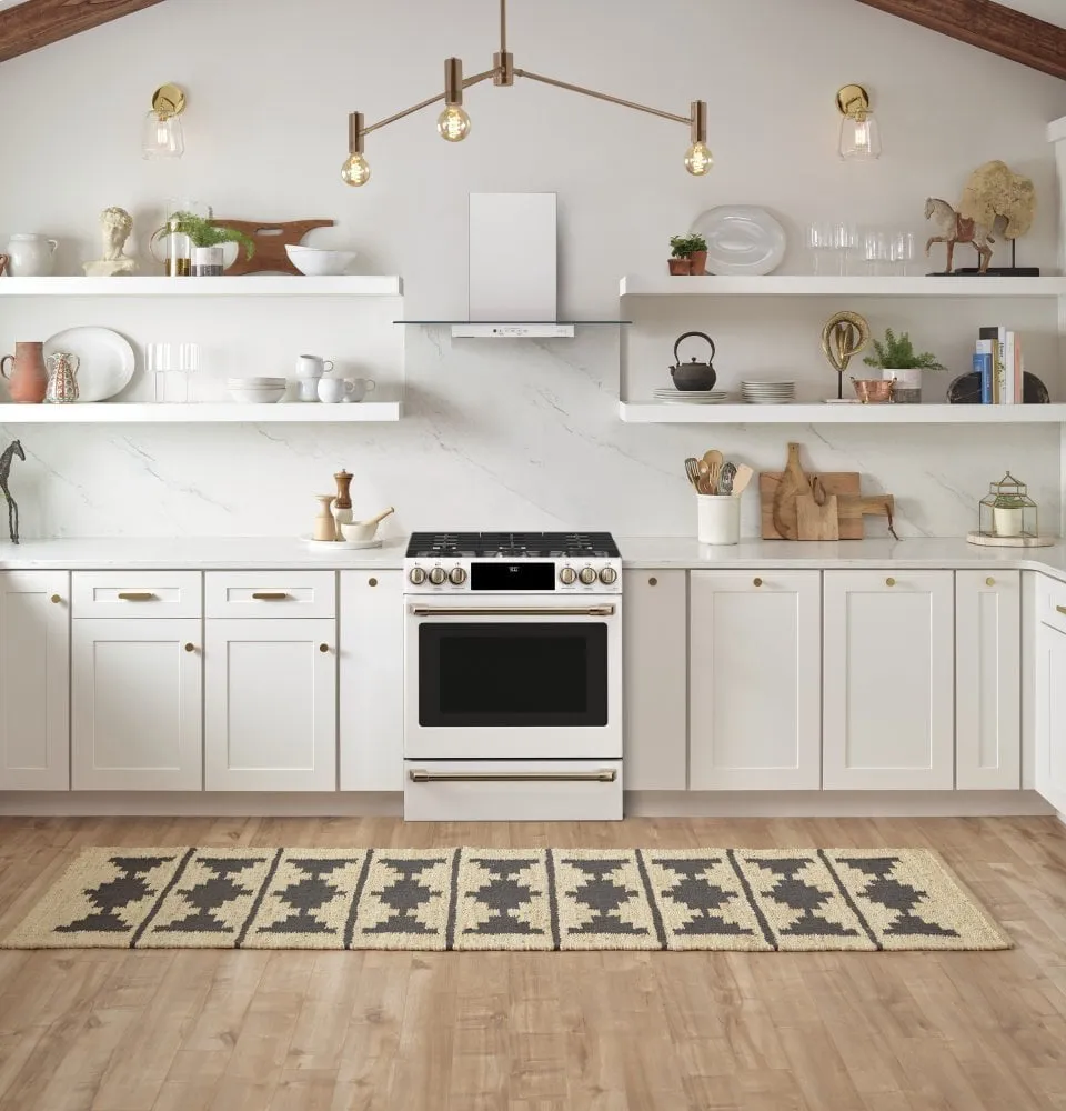 Cafe C2S900P4MW2 Caf 30" Smart Slide-In, Front-Control, Dual-Fuel Range With Warming Drawer