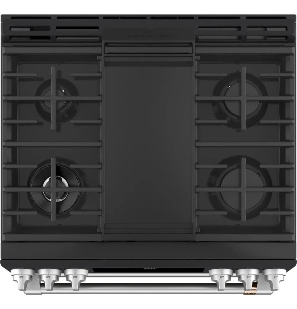 Cafe C2S950P3MD1 Caf 30" Smart Slide-In, Front-Control, Dual-Fuel, Double-Oven Range With Convection